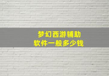 梦幻西游辅助软件一般多少钱