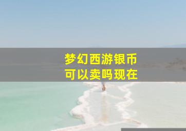 梦幻西游银币可以卖吗现在