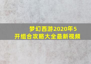 梦幻西游2020年5开组合攻略大全最新视频