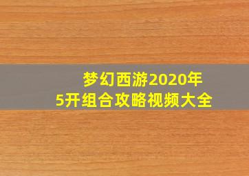 梦幻西游2020年5开组合攻略视频大全