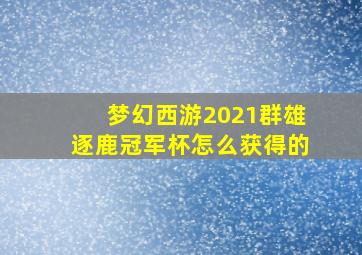 梦幻西游2021群雄逐鹿冠军杯怎么获得的