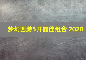 梦幻西游5开最佳组合 2020