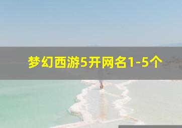 梦幻西游5开网名1-5个