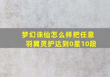 梦幻诛仙怎么样把任意羽翼灵护达到0星10段