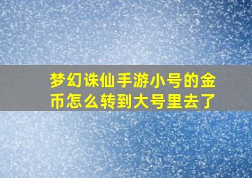 梦幻诛仙手游小号的金币怎么转到大号里去了