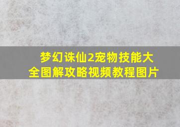 梦幻诛仙2宠物技能大全图解攻略视频教程图片