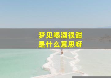 梦见喝酒很甜是什么意思呀