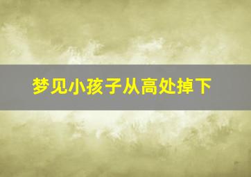 梦见小孩子从高处掉下