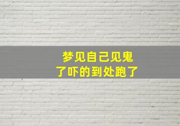 梦见自己见鬼了吓的到处跑了