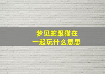 梦见蛇跟猫在一起玩什么意思