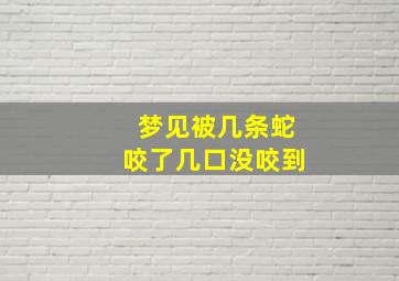 梦见被几条蛇咬了几口没咬到