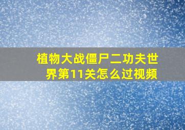 植物大战僵尸二功夫世界第11关怎么过视频