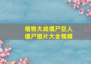 植物大战僵尸巨人僵尸图片大全视频