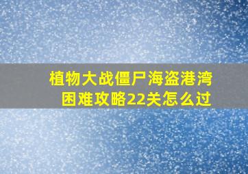 植物大战僵尸海盗港湾困难攻略22关怎么过