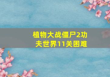 植物大战僵尸2功夫世界11关困难