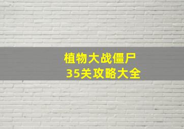 植物大战僵尸35关攻略大全