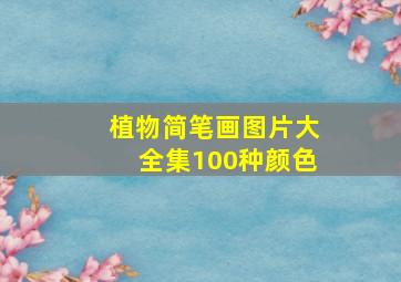 植物简笔画图片大全集100种颜色