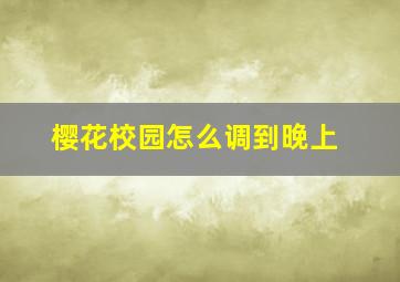 樱花校园怎么调到晚上