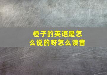 橙子的英语是怎么说的呀怎么读音