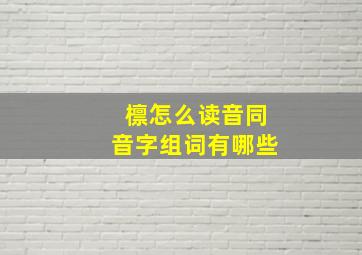 檩怎么读音同音字组词有哪些