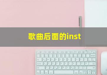 歌曲后面的inst