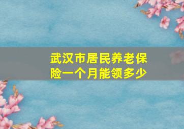 武汉市居民养老保险一个月能领多少