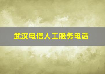 武汉电信人工服务电话