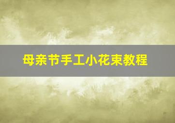 母亲节手工小花束教程