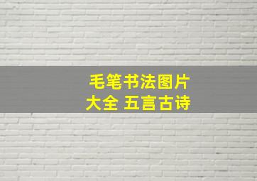 毛笔书法图片大全 五言古诗