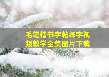 毛笔楷书字帖练字视频教学全集图片下载