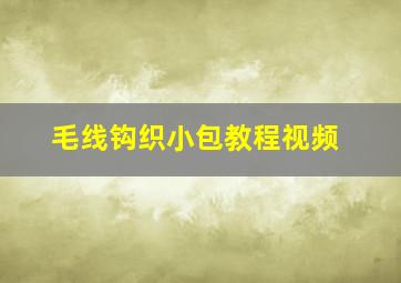 毛线钩织小包教程视频