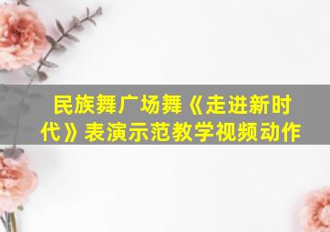 民族舞广场舞《走进新时代》表演示范教学视频动作