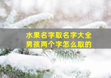 水果名字取名字大全男孩两个字怎么取的