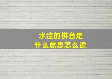 水洼的拼音是什么意思怎么读