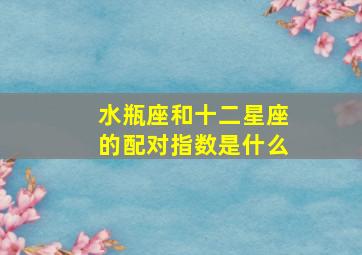 水瓶座和十二星座的配对指数是什么