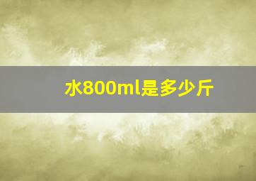 水800ml是多少斤