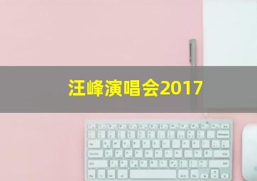 汪峰演唱会2017