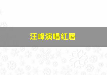 汪峰演唱红唇