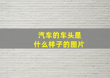 汽车的车头是什么样子的图片