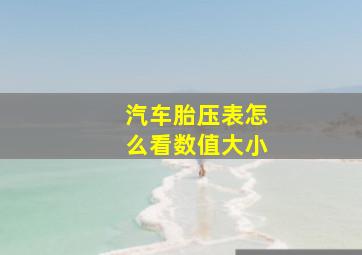 汽车胎压表怎么看数值大小