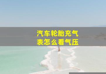 汽车轮胎充气表怎么看气压