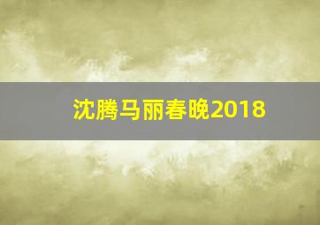 沈腾马丽春晚2018