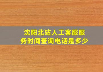 沈阳北站人工客服服务时间查询电话是多少