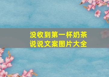 没收到第一杯奶茶说说文案图片大全