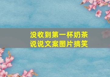 没收到第一杯奶茶说说文案图片搞笑