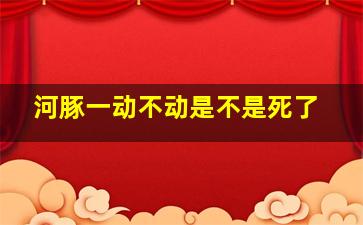 河豚一动不动是不是死了