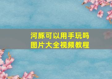 河豚可以用手玩吗图片大全视频教程