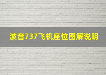 波音737飞机座位图解说明