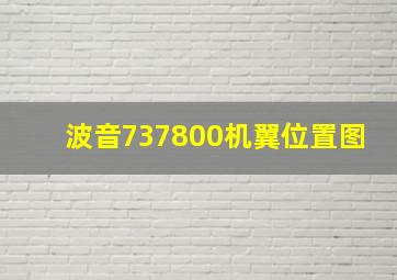 波音737800机翼位置图