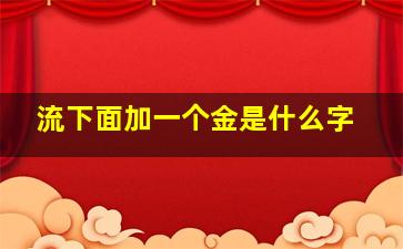 流下面加一个金是什么字